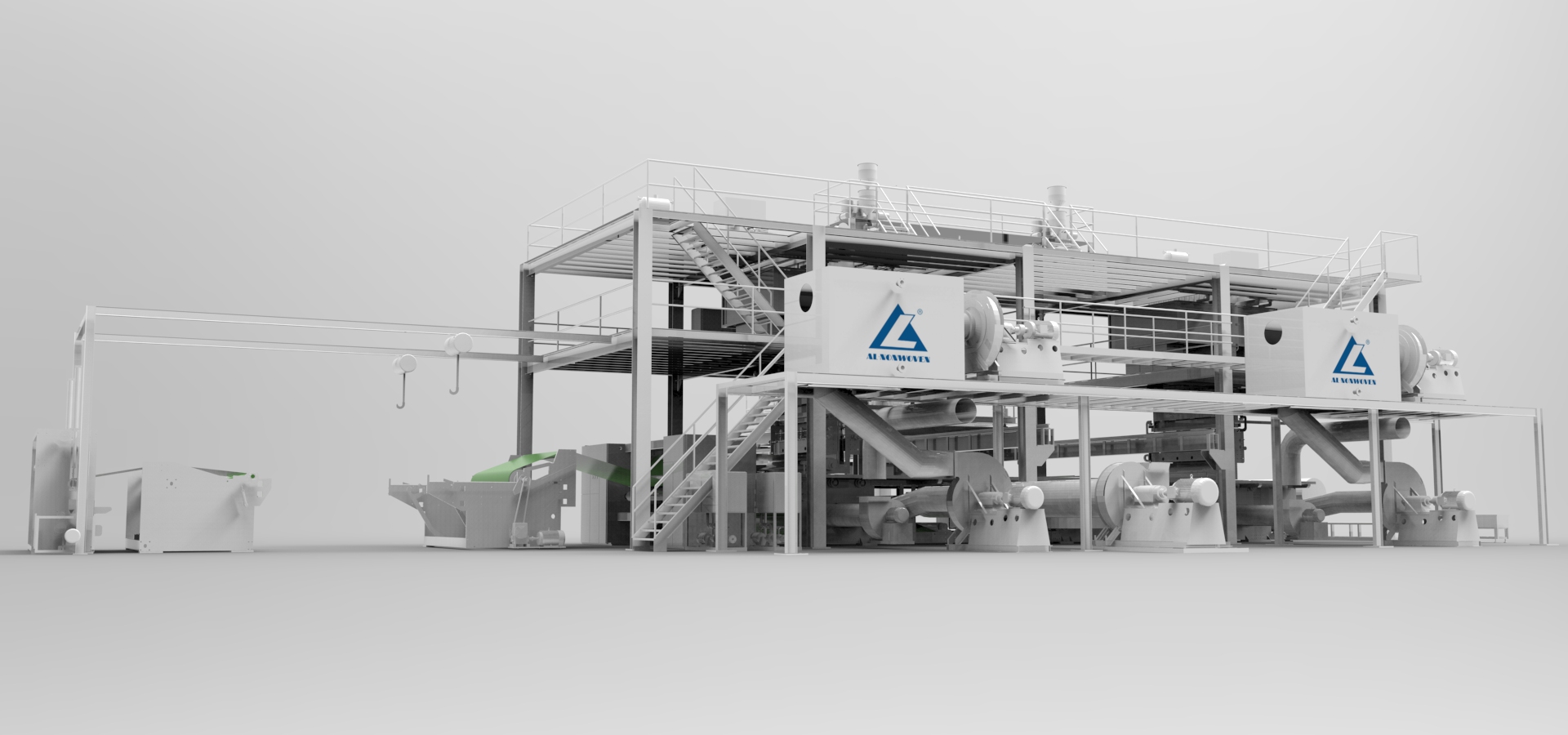 AL--2400mm SMS PP Spunbond پزشکی / دستگاه پارچه نبافته بهداشتی 
